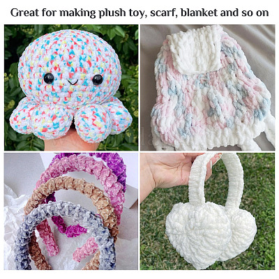 2 моток полиэфирной пряжи для вязания спицами и крючком OCOR-TA0003-10-1