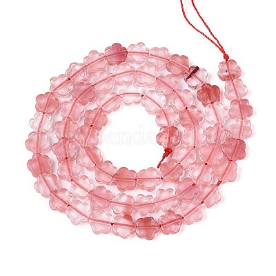 Вишневого кварца стеклянные бусы пряди G-N257-24A-10-1