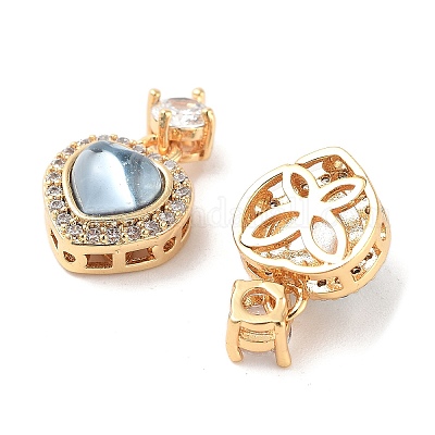 Латунные подвески с фианитами KK-B102-05G-03-1