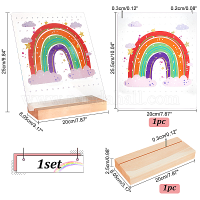 Прозрачные акриловые подставки для сережек с наклоном назад EDIS-WH0035-20B-03-1