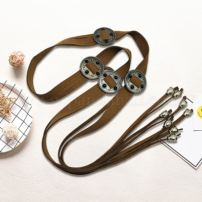 Поясные ремни из микрофибры с оберткой из сплава AJEW-WH20060-73B-1