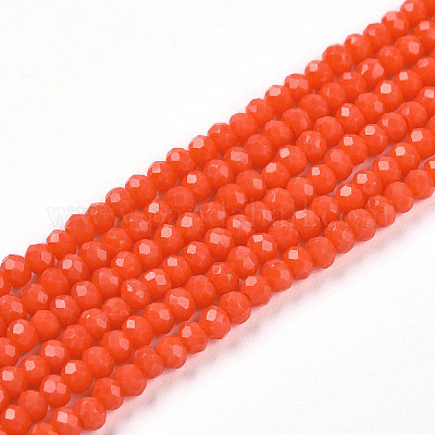 Непрозрачный сплошной цвет имитация нефрита стеклянные бусины пряди EGLA-A044-P1mm-D03-1