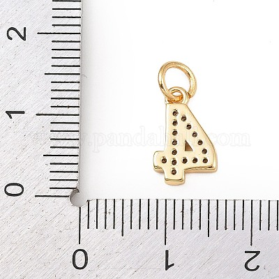 Латунные микропаве прозрачные кубические циркониевые подвески KK-G544-04G-04-1