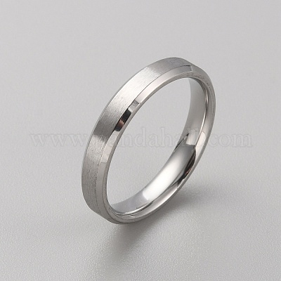 Простое кольцо из нержавеющей стали для мужчин и женщин RJEW-WH0015-06E-1