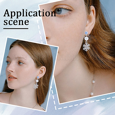 40 шт. фурнитура для сережек-клипс из нержавеющей стали 304 и пластика STAS-BBC0003-35-1