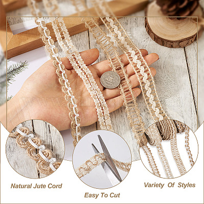 4 связка 4 видов натурального джутового шнура OCOR-MP0001-03-1