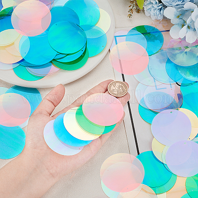 500 шт. 5-х цветные переливающиеся подвески из ПВХ с пайетками/блестками KY-OC0001-33C-1