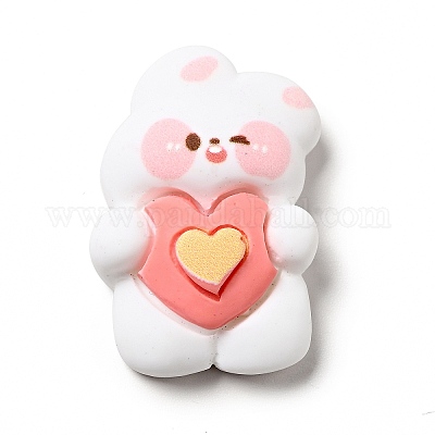 Кабошоны из непрозрачной смолы с милыми животными RESI-B012-01B-1