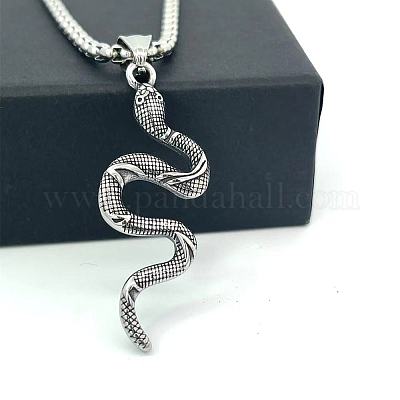 Винтажная подвеска в виде змеи из нержавеющей стали ожерелья для женщин и мужчин NZ9058-1