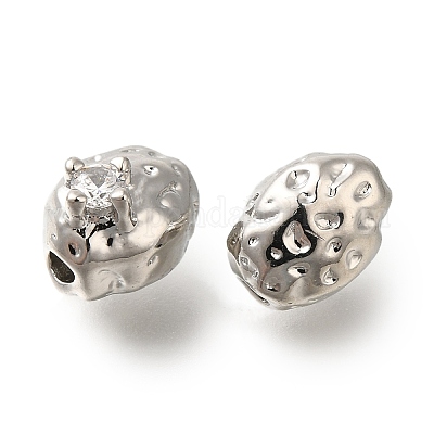 Латунные микро проложить кубического циркония бусы KK-Q001-01P-1