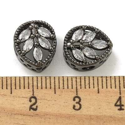 Стойки обшивки латунь микро проложить кубического циркония бусы KK-A220-12B-1