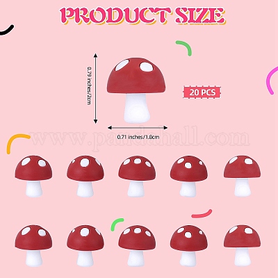 10шт грибные силиконовые фокусные бусины&nbsp;JX901B-01-1