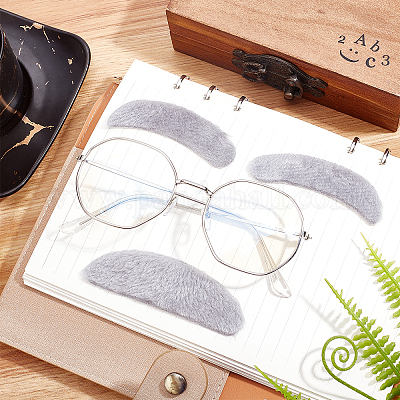 Имитация бровей и бороды тканью AJEW-WH0258-127-1