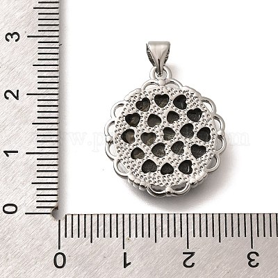 Латунь с резными подвесками из натуральных ракушек KK-Z091-07P-01-1