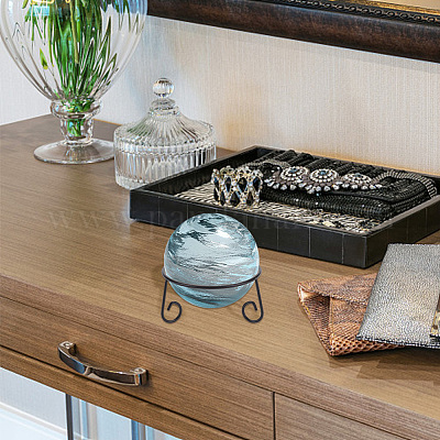 Подставка для дисплея с железным хрустальным шаром AJEW-WH0258-745B-1