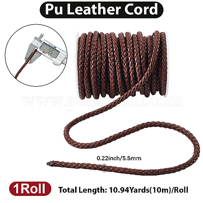 10 м круглый плетеный шнур из искусственной кожи&nbsp;LC-GF0001-13D-1