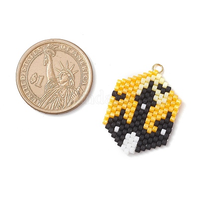 Подвески из стеклянных бусин на тему Хэллоуина PALLOY-MZ00873-02-1