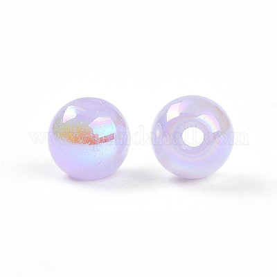 Гальванизированные стеклянные жемчужные бусины EGLA-T021-14A-08-1