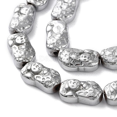 Гальванические нити из синтетических немагнитных гематитовых бусин G-F767-03G-1