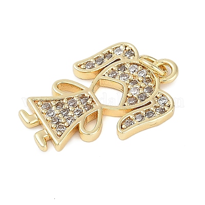 Стойки обшивки латунь микро проложить Циркон подвеску KK-H509-30G-1