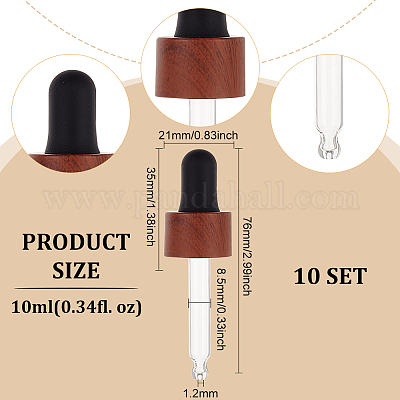 Прямые стеклянные глазные капельницы MRMJ-WH0075-60B-02-1