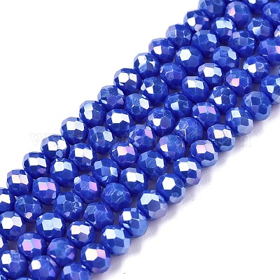 Стеклянные бусины с гальваническим покрытием  EGLA-A044-P4mm-B32-1