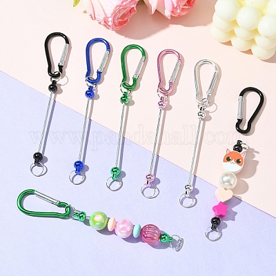 10шт 5 цвета алюминиевые карабины для скалолазания AJEW-YW0001-22-1