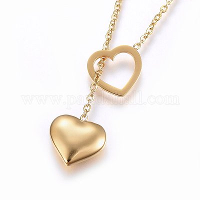 Ожерелья-лариаты из нержавеющей стали 304 NJEW-O104-04G-1