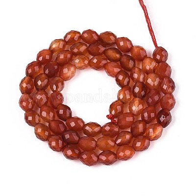 Природного сердолика нитей бисера&nbsp;G-T142-84-1