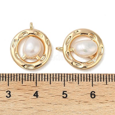 Подвески из натурального пресноводного жемчуга в латуни KK-U045-17G-1