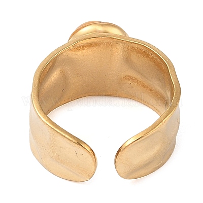 Овальные перстни из натурального агата RJEW-Z057-12G-04-1