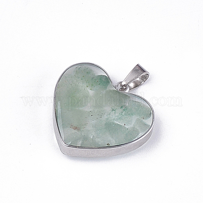 Естественный зеленый авантюрин подвески X-STAS-T043-01I-1