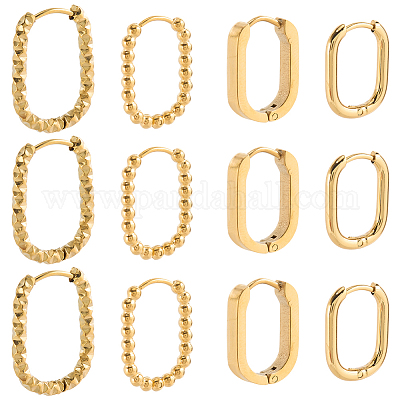 Комплекты серег-колец Huggie Hoop из нержавеющей стали для женщин EJEW-SC0001-74-1