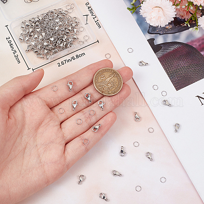 100 шт. карабины из нержавеющей стали 304 DIY-BBC0001-56B-1