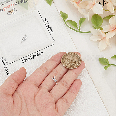 2 шт. 925 шт. серебряных микрофибриллы с паве из кубического циркония STER-BBC0007-30-1