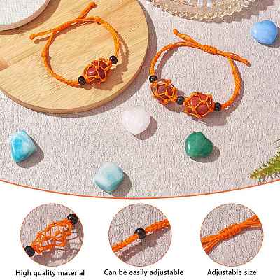 Регулируемый плетеный нейлоновый шнур макраме мешочек изготовление браслета AJEW-SW00013-14-1