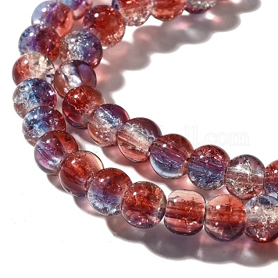 Стеклянные бусины кракле CCG-C002-6mm-11-1