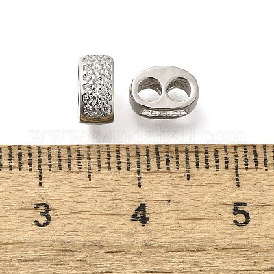 925 серебряная микропаве прозрачная проставка из кубического циркония STER-U006-17P-1