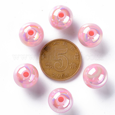 Непрозрачные акриловые бусины MACR-S370-D12mm-A01-1