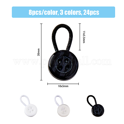 24 шт. 3-х цветные эластичные кнопки для удлинителя талии BUTT-FH0001-003-1