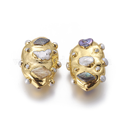 Естественный культурный жемчуг пресноводных PEAR-F011-37G-1