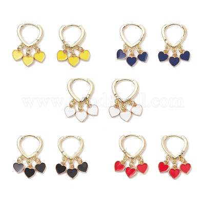 Латунные серьги обруча EJEW-JE06674-1