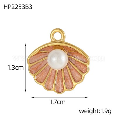 Подвески из нержавеющей стали 304 с эмалью STAS-OY003-29G-1