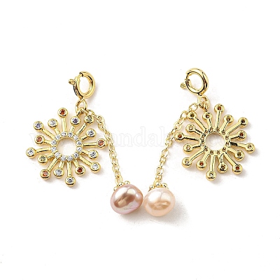 Подвески из натурального пресноводного жемчуга SSHEL-R050-06G-1