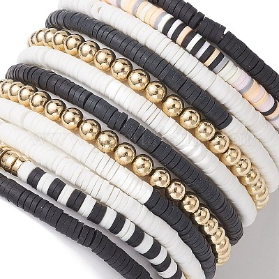 12 шт. браслеты из полимерной глины BJEW-JB10227-1