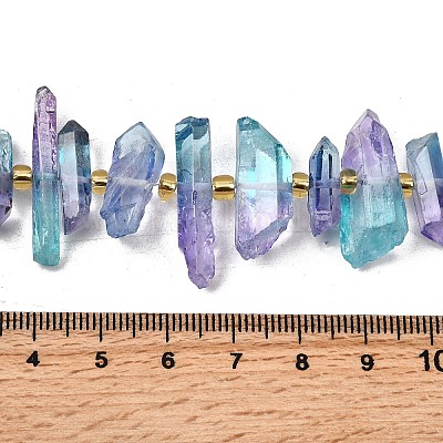 Гальванические природный кристалл кварца бусы пряди G-F800-D15-1