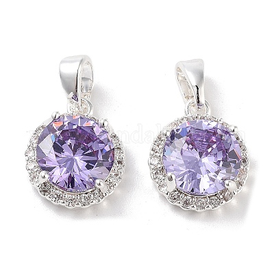 Латунные микро проложить кубического циркония подвески KK-B102-06S-1