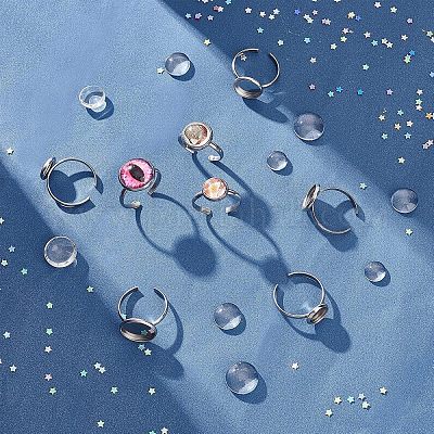 Набор для самостоятельного изготовления плоских круглых манжетных колец DIY-UN0003-46-1