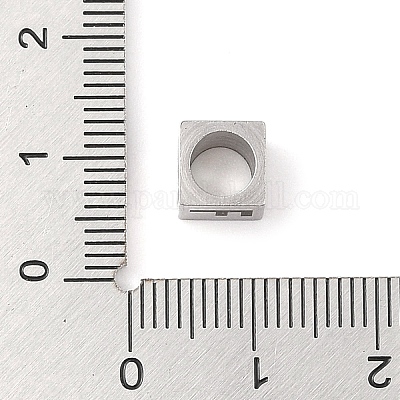 Европейские бусины из нержавеющей стали 201 STAS-M058-01F-P-1