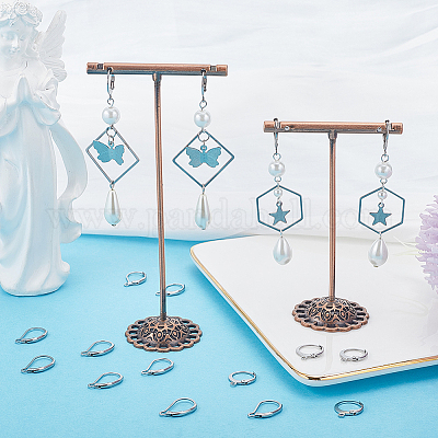 3 стиль фурнитуры для сережек с застежкой-рычагом из нержавеющей стали 304 STAS-SC0007-58P-1